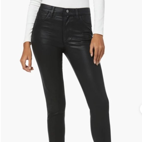 JOES JEANS THE CHARLIE HIGH RISE SKINNY ANKLE‎ // COATED // BLACK - NWT - 31 - Picture 1 of 7